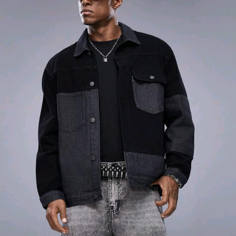 NEW! DENIM JACKET PATCHWORK DESIGN - Picture 1 of 5